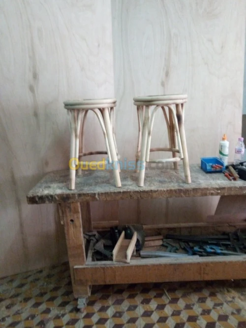 meuble en rotin fait à la main