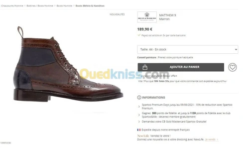 Chaussure homme cuir. Import italie