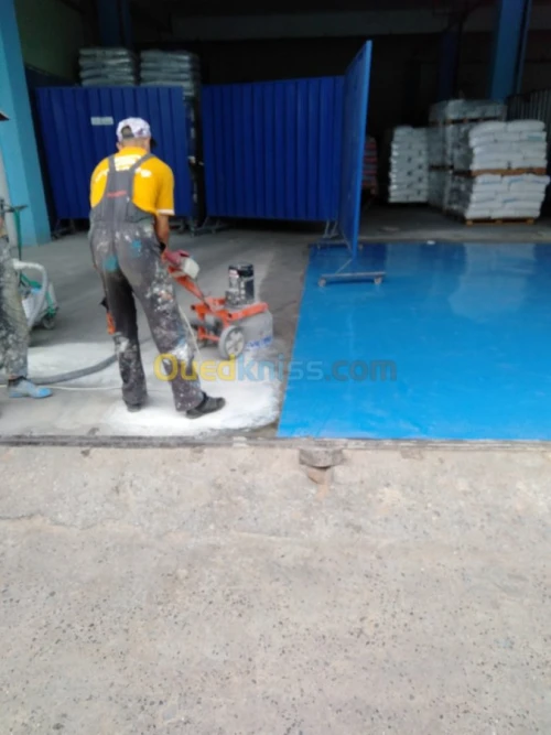 Ponçage+Revêtement sol en epoxy