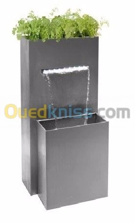 réalisation de fontaine, mur d'eau et mur a bulle. شلال sur mesure