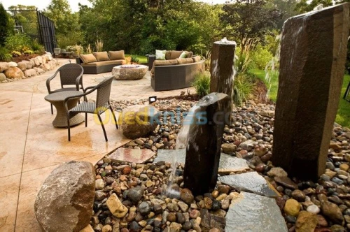  conception ,réalisation et rénovation de fontaine et jet d'eau clef en main  