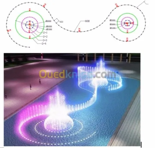  conception ,réalisation et rénovation de fontaine et jet d'eau clef en main  