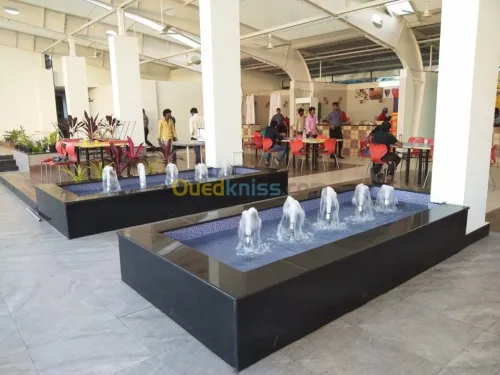  conception ,réalisation et rénovation de fontaine et jet d'eau clef en main  