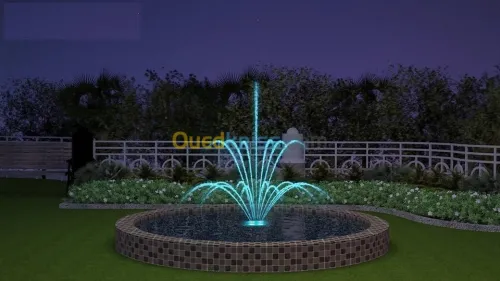  conception ,réalisation et rénovation de fontaine et jet d'eau clef en main  