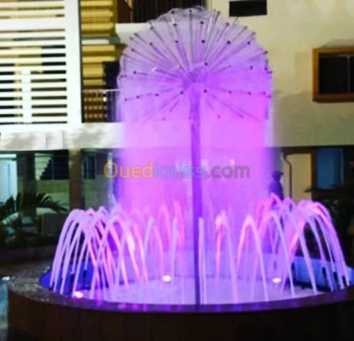  conception ,réalisation et rénovation de fontaine et jet d'eau clef en main  