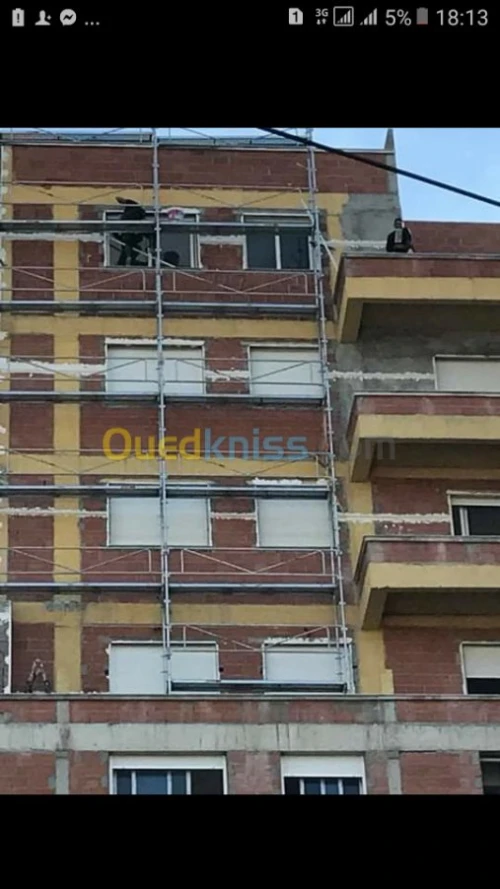 revetment de facade en monocouche