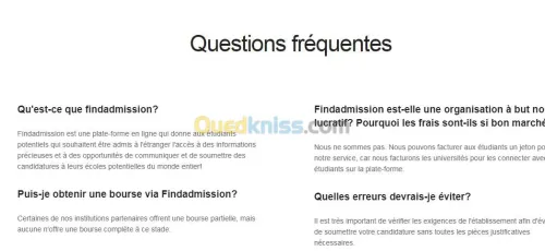 études a l'étranger (200 universités).