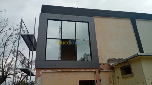 Revêtement façade mur rideau alucobond