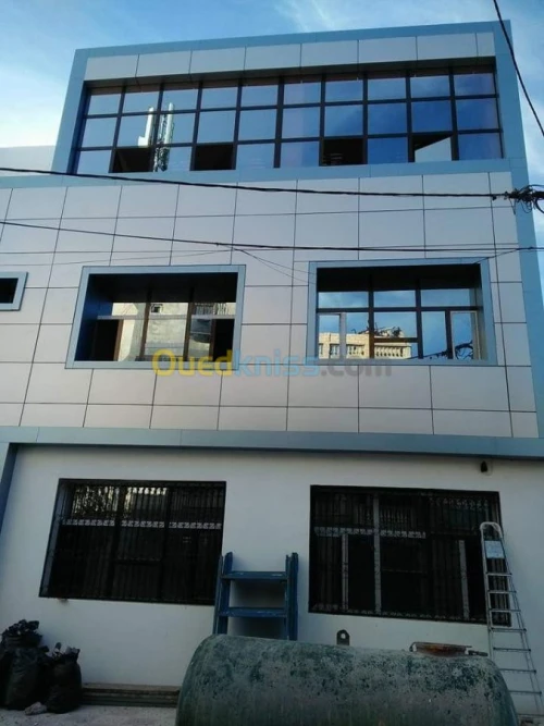 Revêtement façade mur rideau alucobond