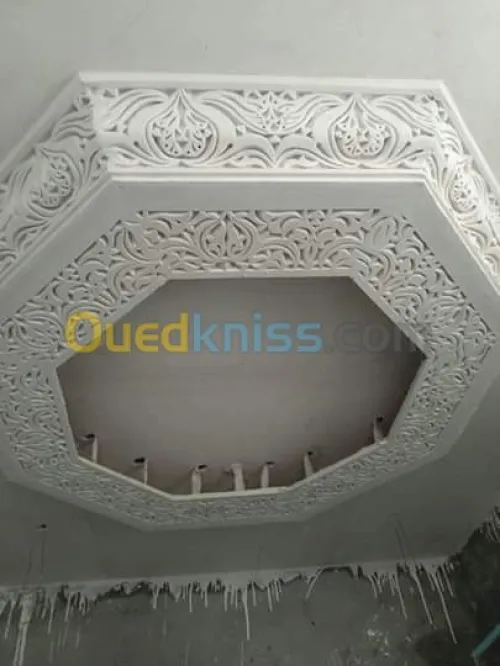 Traveau de platre decore