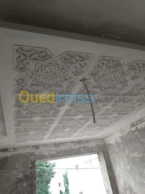 Traveau de platre decore