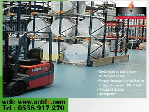 Revêtement sol résie, béton ciré, PVC