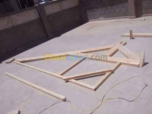Charpente en bois et plafond 