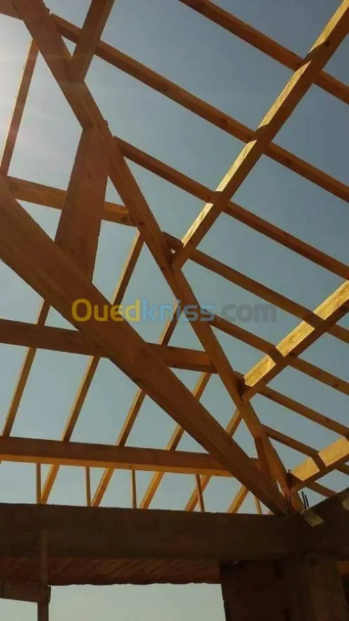Charpente en bois et plafond 