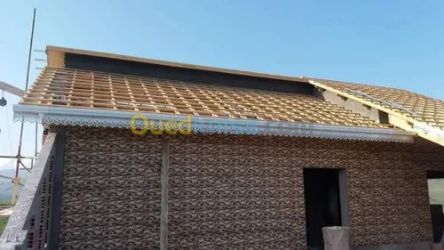 Charpente en bois et plafond 