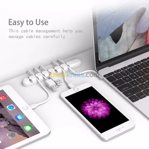 Support, stockage, organisateur de câble avec 5 emplacement Pour Chargeur USB, Souris, MP3