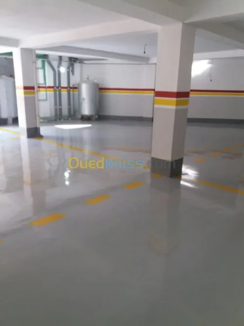 Travaux de la résine