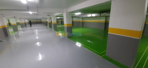 Travaux de la résine