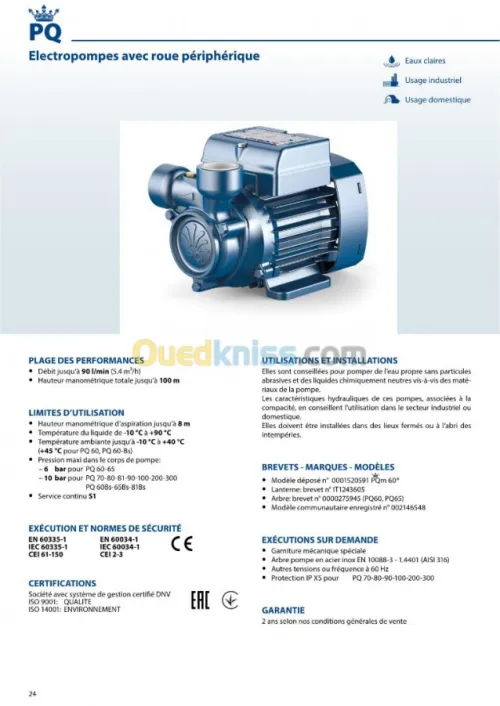 PEDROLLO - Pompes à eau périphérique