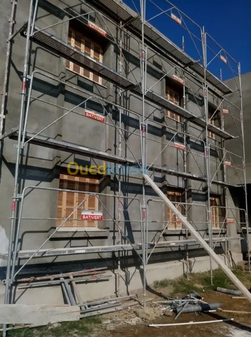 Revêtement des façades en monocouche 
