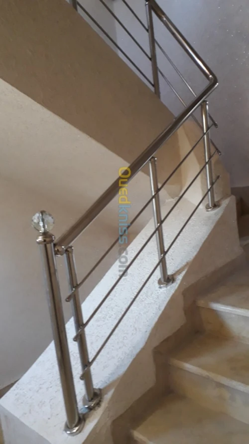 Rampe d'escalier en inox