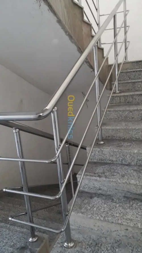 Rampe d'escalier en inox