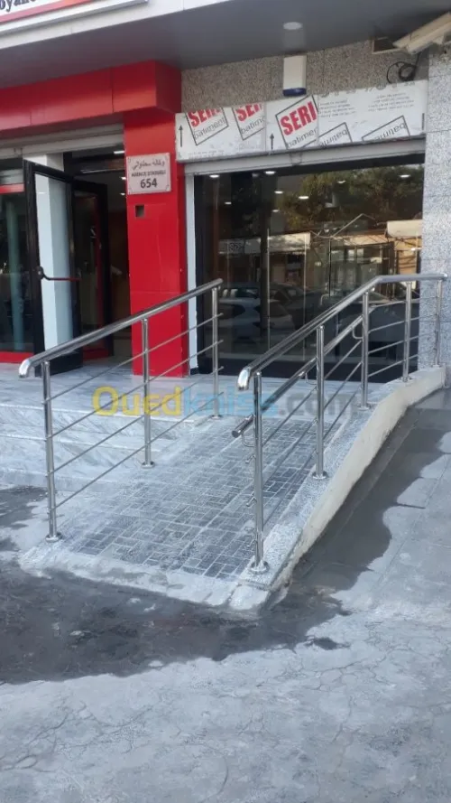 Rampe d'escalier en inox
