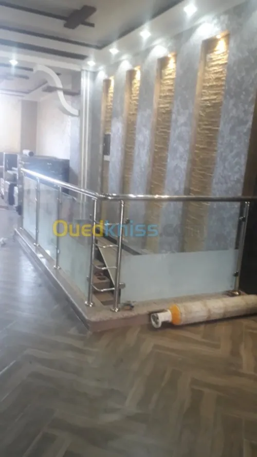 Rampe d'escalier en inox