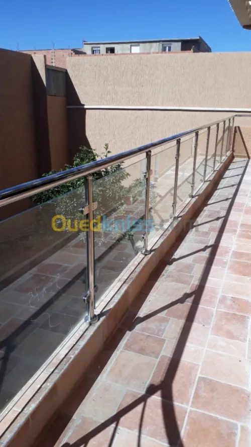 Rampe d'escalier en inox