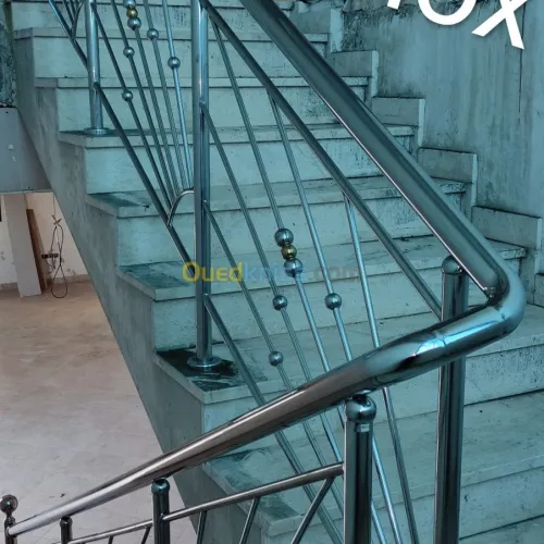 Rampe d'escalier en inox