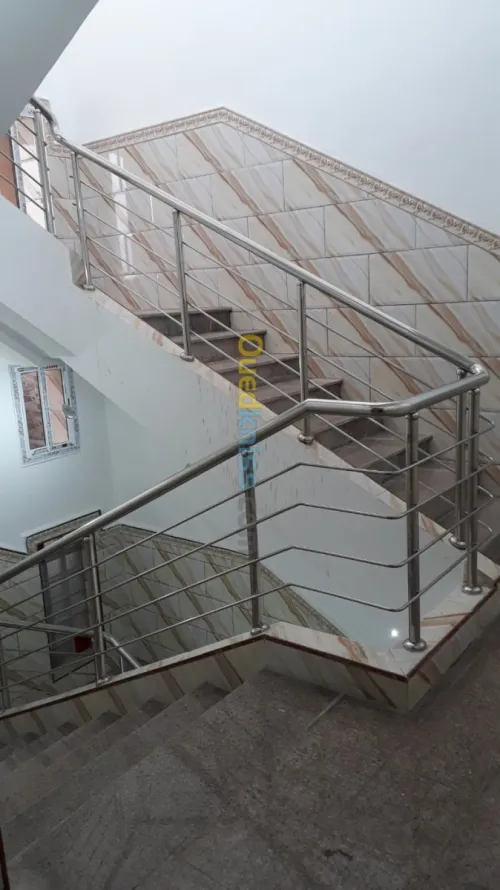 Rampe d'escalier en inox