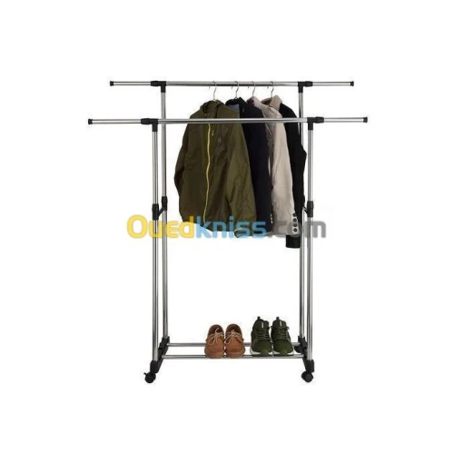Penderie Tringle À Double Barres inox