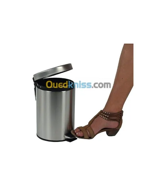 Poubelle à Pédale - 3 L - Gris Inox