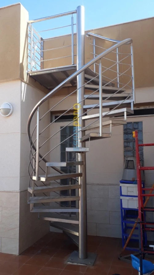 Rampe d'escalier en inox 