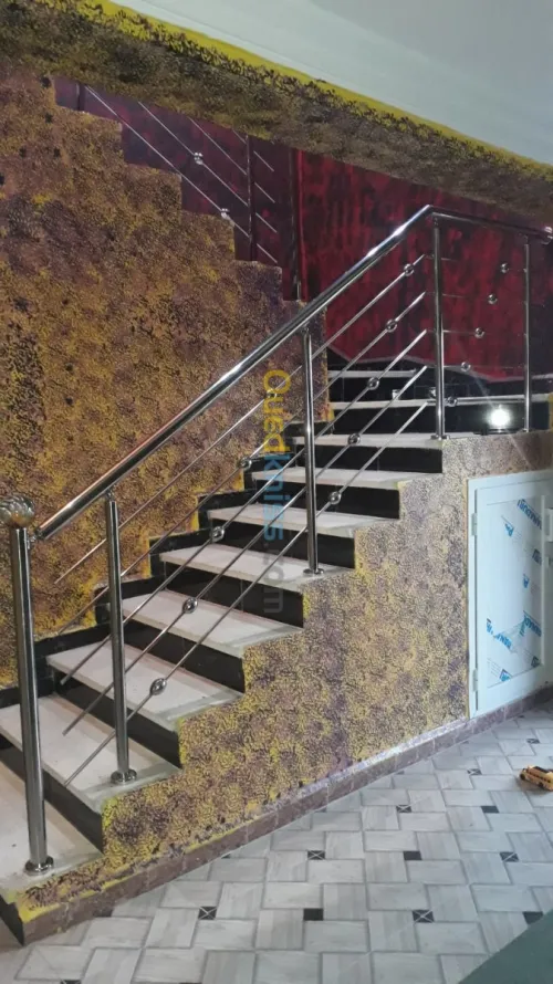 Rampe d'escalier en inox 