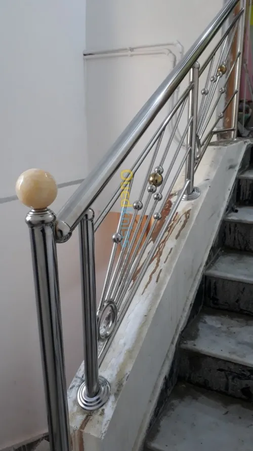 Rampe d'escalier en inox 