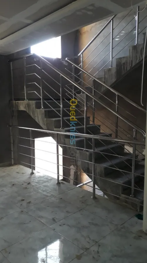 Rampe d'escalier en inox 