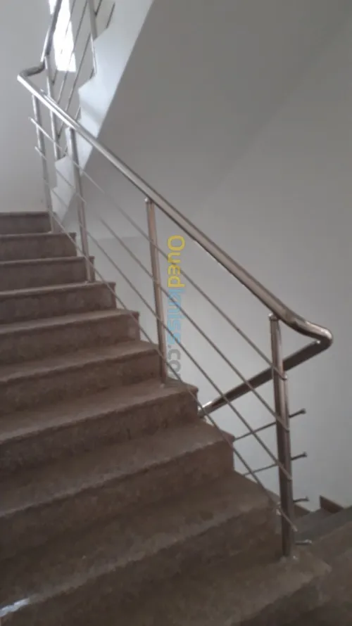 Rampe d'escalier en inox 