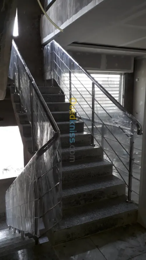 Rampe d'escalier en inox 