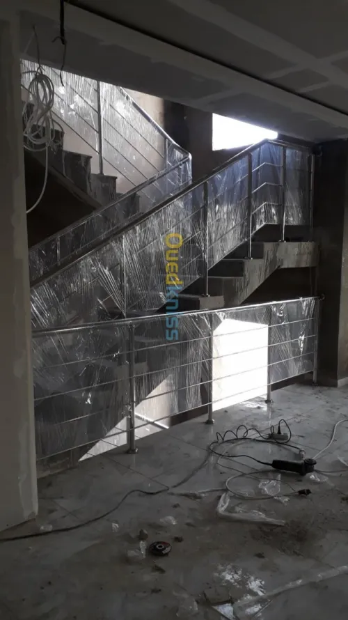 Rampe d'escalier en inox 