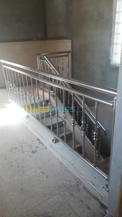 Rampe d'escalier en inox 