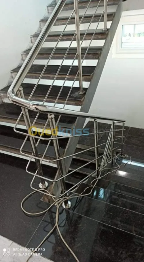Rampe d'escalier en inox 