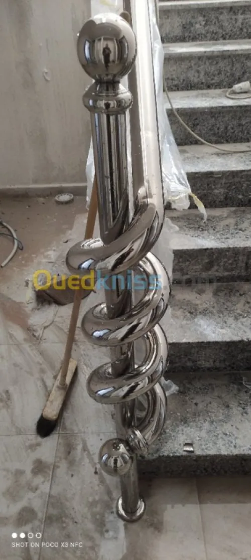 Rampe d'escalier en inox 