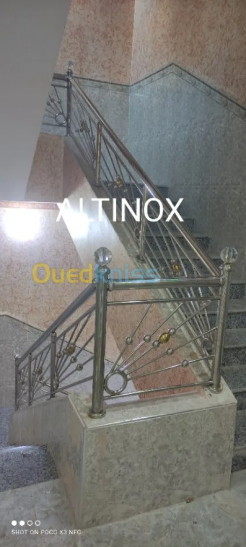 Rampe d'escalier en inox 