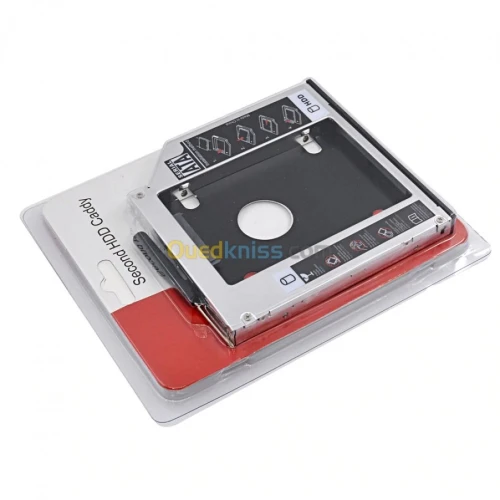 Adaptateur Caddy pour 2eme disque dur Laptop SSD HDD 2.5" emplacement lecteur DVD CD