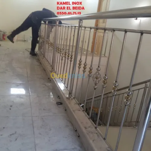 Rampe d'escalier en Inox