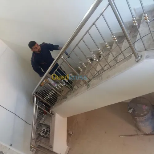 Rampe d'escalier en Inox