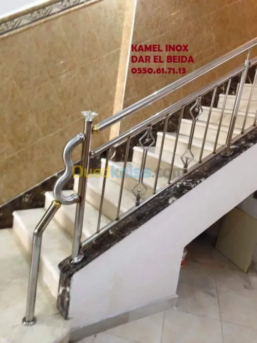 Rampe d'escalier en Inox
