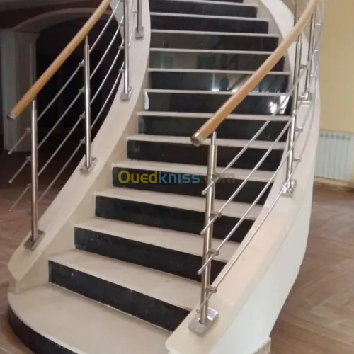 Rampe d'escalier en Inox
