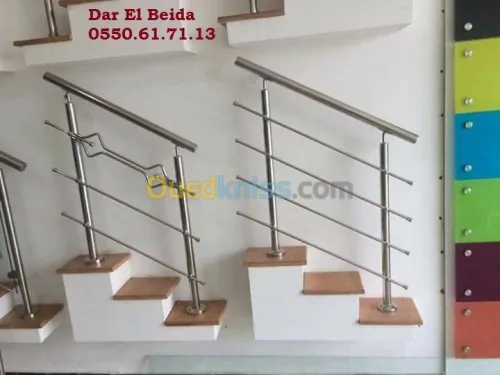 Rampe d'escalier en Inox